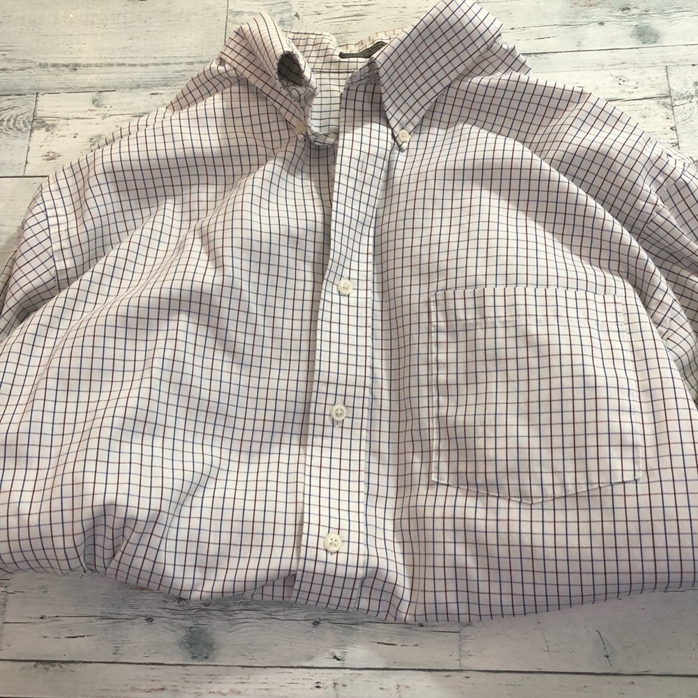 Arrow White and Blue Casual Button Down Shirt